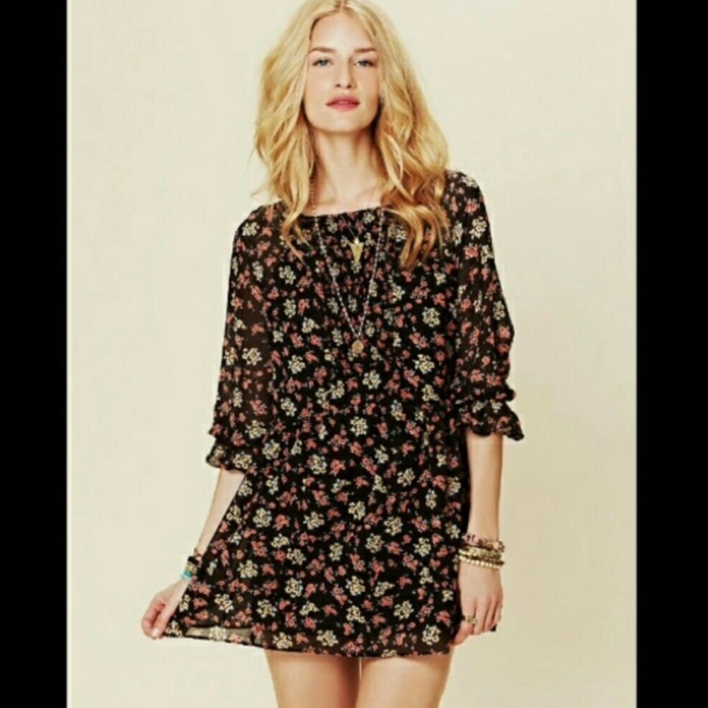 Free People Floral Mini Dress
